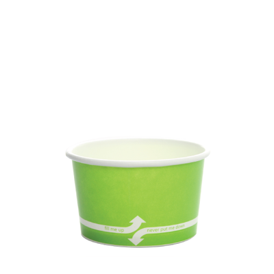 4oz Hot/Cold Paper Food Containers – Green (76mm)