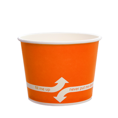 16oz Hot/Cold Paper Food Containers – Orange (112mm)