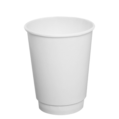 12oz Insulated Paper Hot Cups – White (90mm)