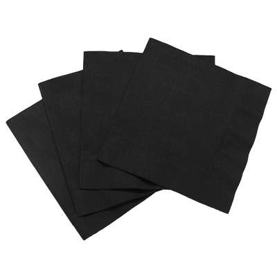 Premium Black Napkins (10×10)