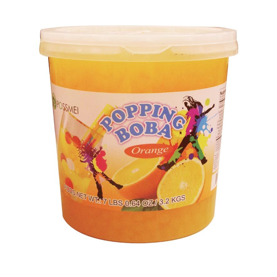 Orange Popping Bursting Boba