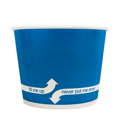 16oz Hot/Cold Paper Food Containers – Blue (112mm)