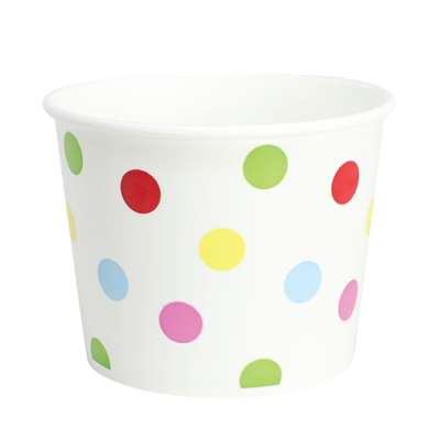 16oz Hot/Cold Paper Food Containers – Dots (112mm)