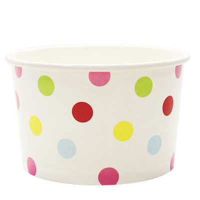 20oz Hot/Cold Paper Food Containers – Dots (127mm)