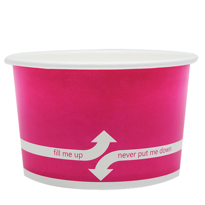 20oz Hot/Cold Paper Food Containers – Pink (127mm)