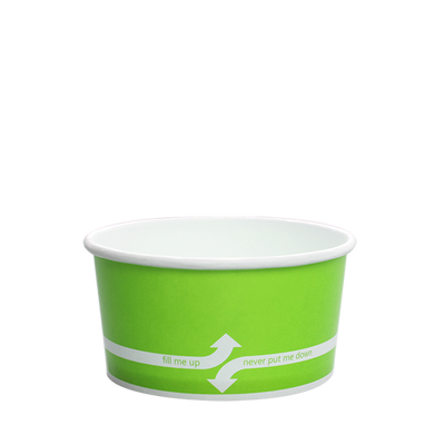 6oz Hot/Cold Paper Food Containers – Green (96mm)