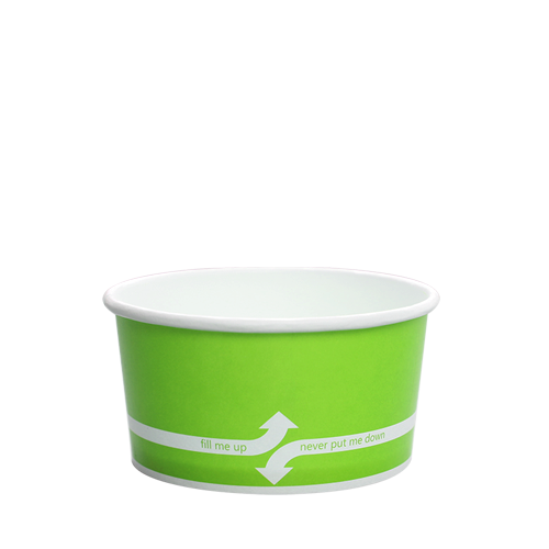 6oz Hot/Cold Paper Food Containers – Green (96mm)