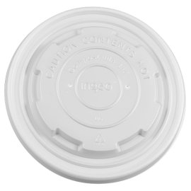12-16oz Compostable Paper Food Container Flat Lids (114.6mm)
