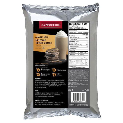 Cappuccine Extreme Toffee Coffee Frappe Mix