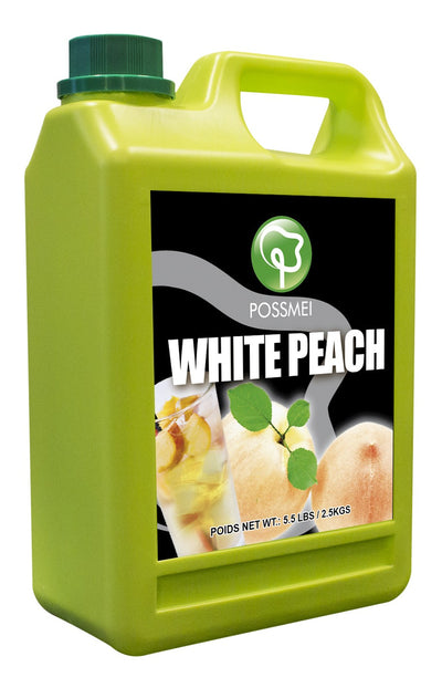 White Peach Boba Bubble Tea Syrup