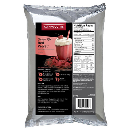 Cappuccine Red Velvet Frappe Mix | Shop Popping Bobas and Bubble