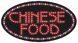 Chinese Food LED Sign (15″ x 27″)